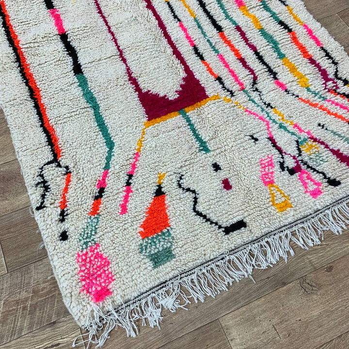 Moroccan rug Style Azilal rug 4x6 ft Handmade rug Berber rug