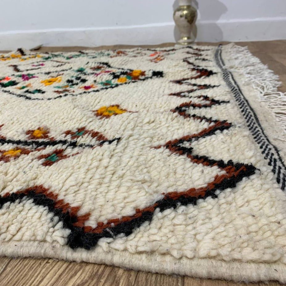 Moroccan rug Style Azilal rug 4x8 ft Handmade rug Berber rug