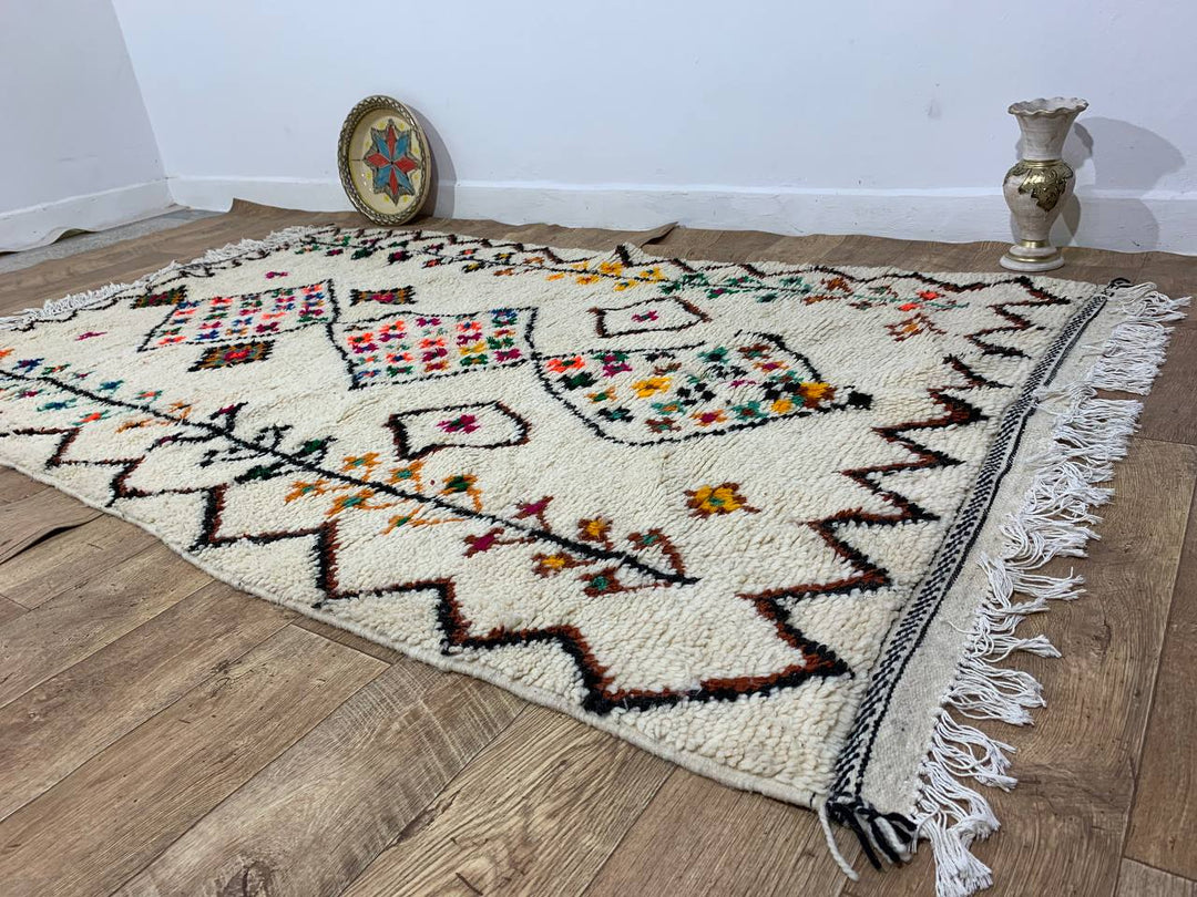 Moroccan rug Style Azilal rug 4x8 ft Handmade rug Berber rug