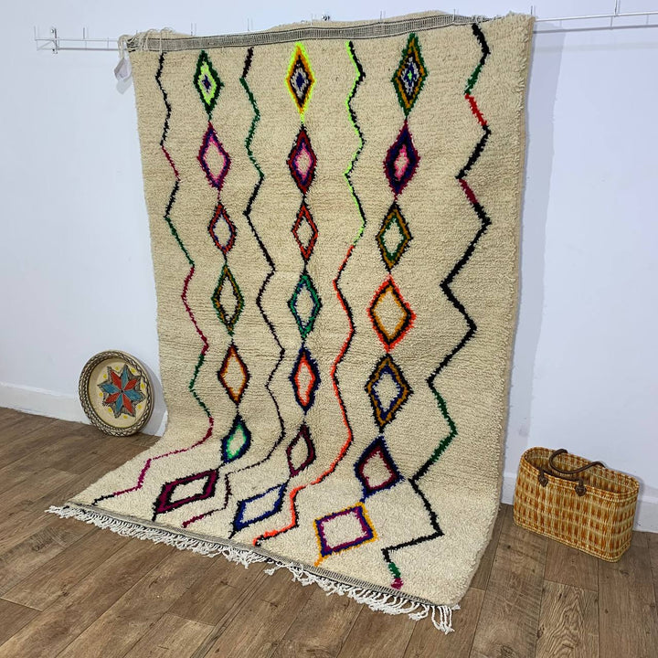 Moroccan rug Style Azilal rug 5x7 ft Handmade rug Berber rug