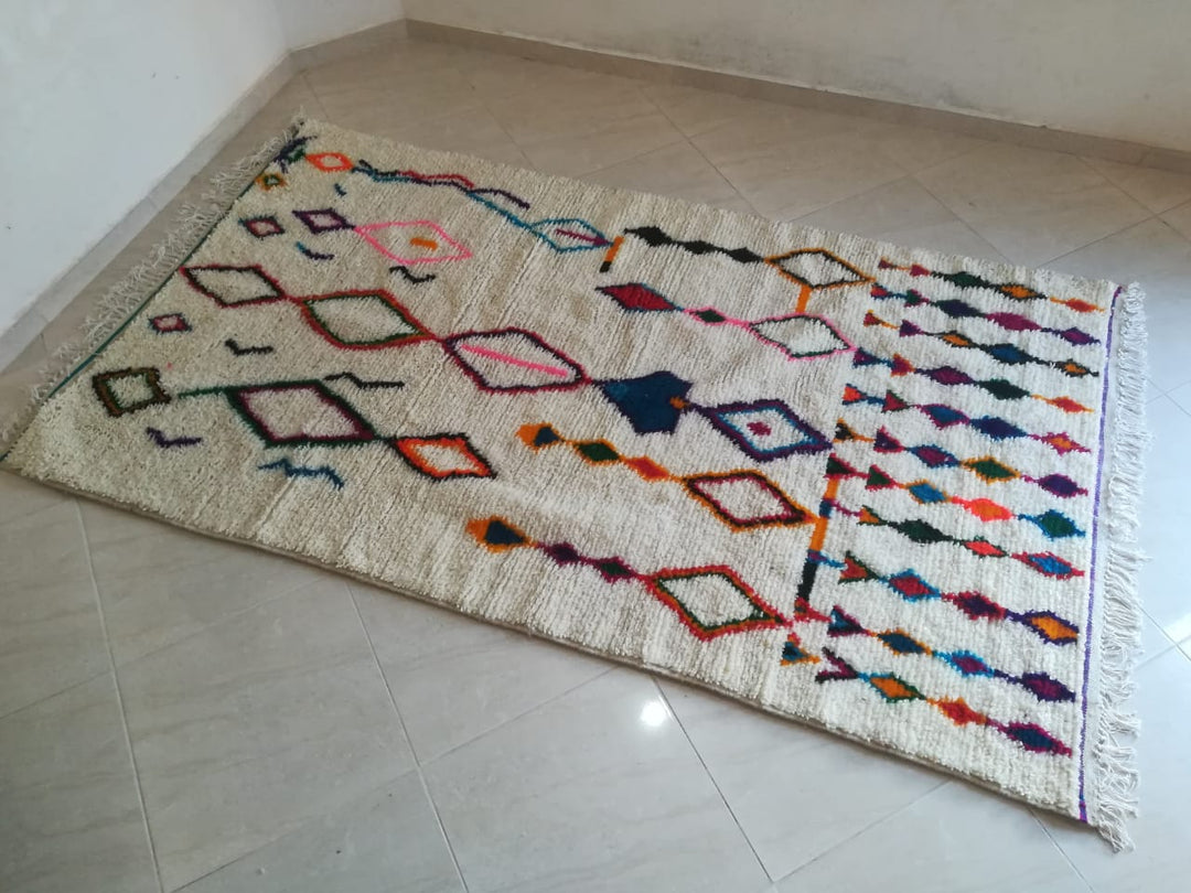 Moroccan rug Style Azilal rug 5x8 ft Handmade rug Berber rug