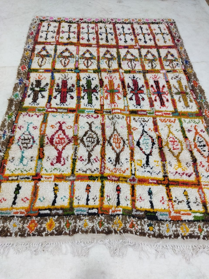 Moroccan rug Style Azilal rug 5x8 ft Handmade rug Berber rug