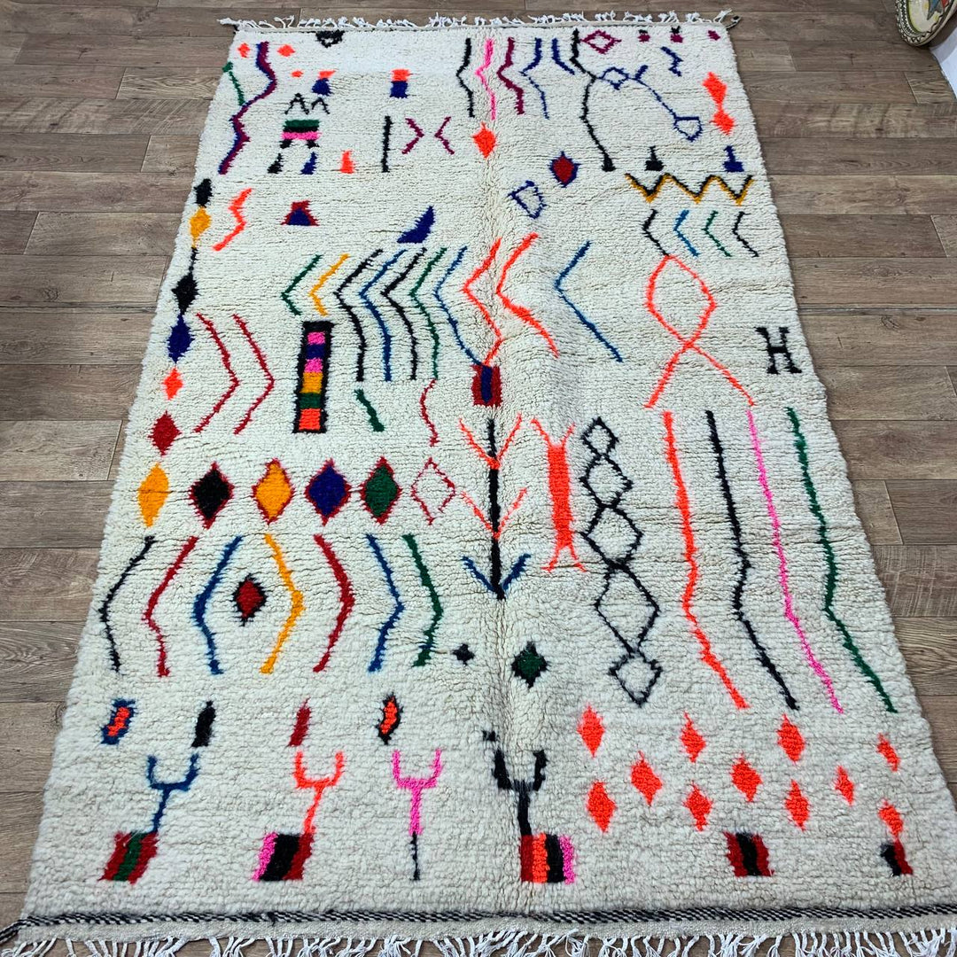 Moroccan rug Style Azilal rug 5x8 ft Handmade rug Berber rug