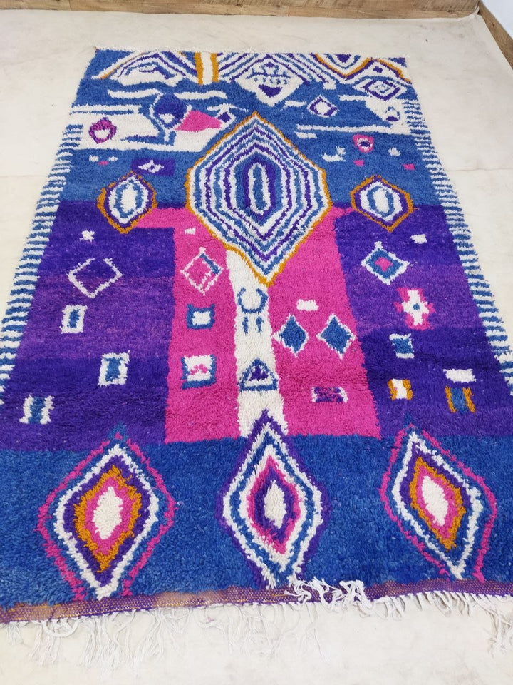 Moroccan rug Style Azilal rug 5x8 ft Handmade rug Berber rug