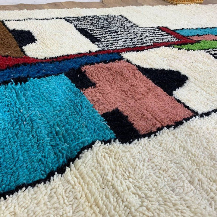 Moroccan rug Style Azilal rug 5x8 ft Handmade rug Berber rug