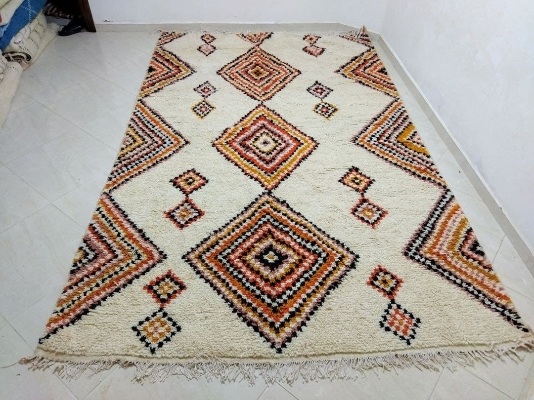 Moroccan rug Style Azilal rug 6x9 ft Handmade rug Berber rug