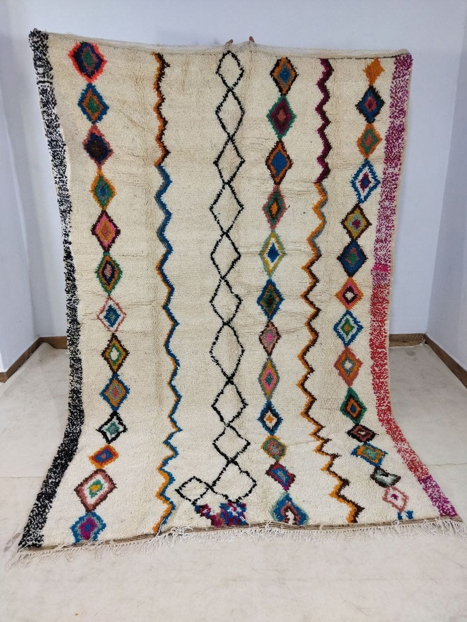 Moroccan rug Style Azilal rug 6x9 ft Handmade rug Berber rug