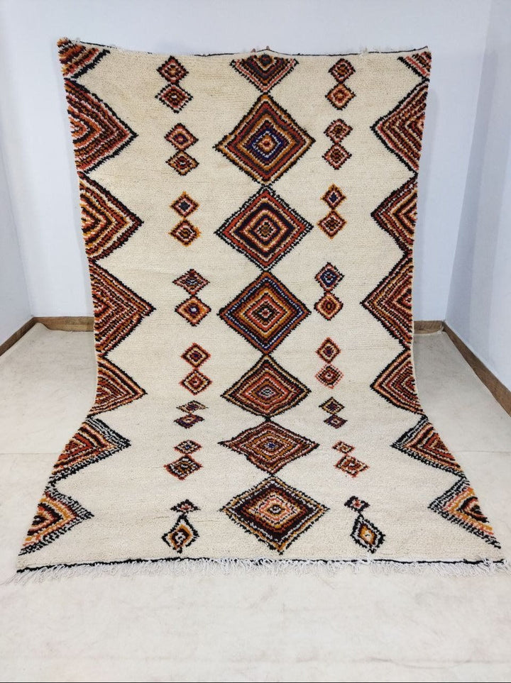 Moroccan rug Style Azilal rug 6x9 ft Handmade rug Berber rug