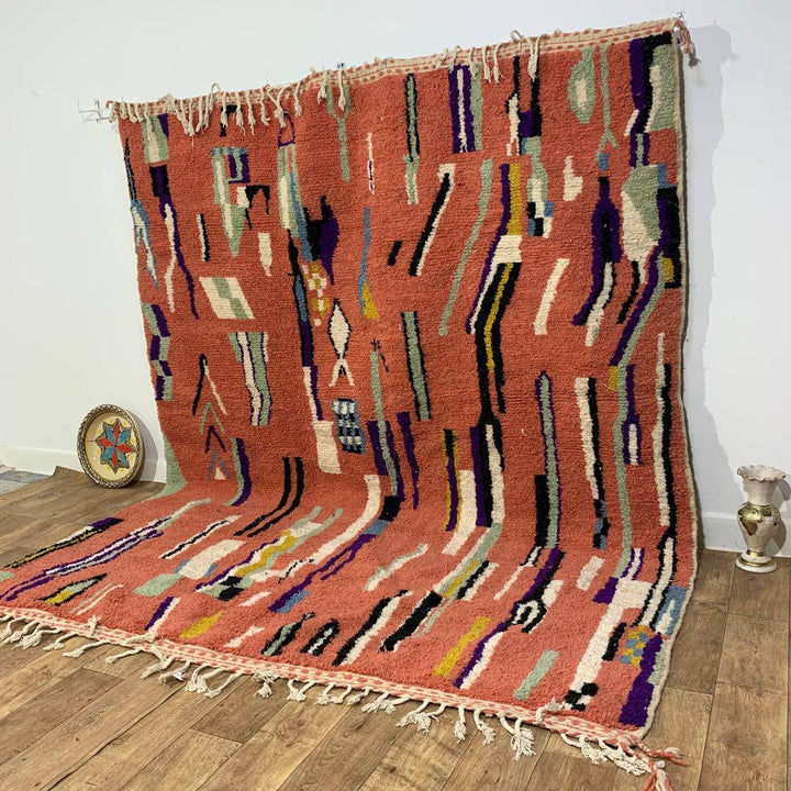 Moroccan rug Style Azilal rug 7x9 ft Handmade rug Berber rug
