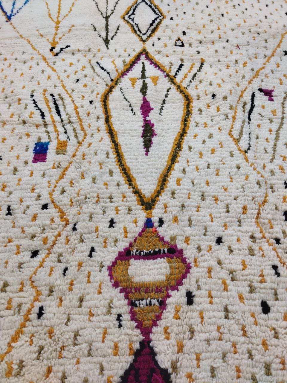 Moroccan rug Style Azilal rug 8x9 ft Handmade rug Berber rug