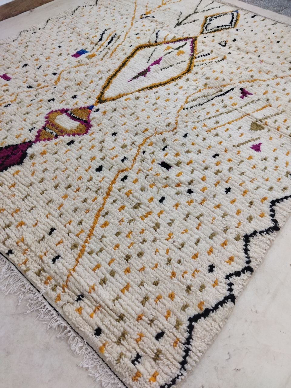Moroccan rug Style Azilal rug 8x9 ft Handmade rug Berber rug