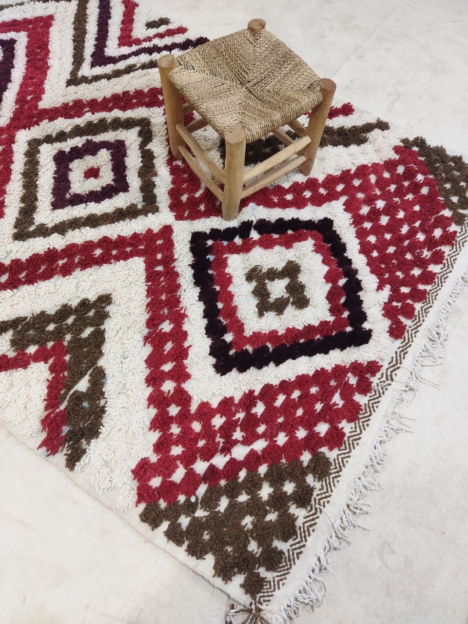 Moroccan rug Style Red Azilal rug 4x8 ft Handmade rug Berber rug