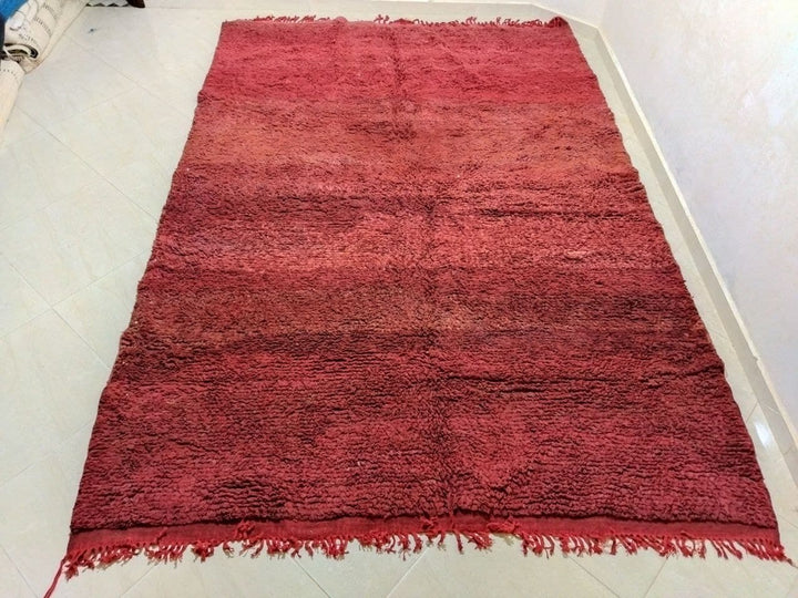 Moroccan rug Style Red Azilal rug 6x10 ft Handmade rug Berber rug