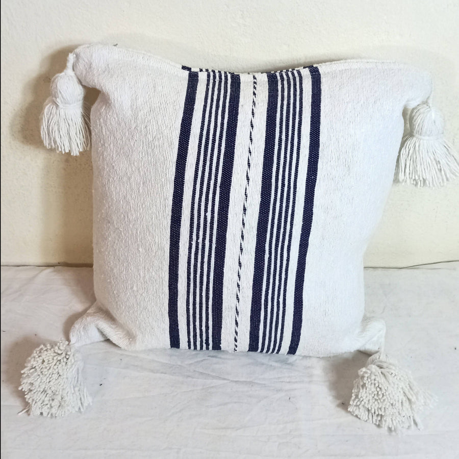 Moroccan Berbe Black and White Pillowcase-Coopérative Minoual-MyTindy