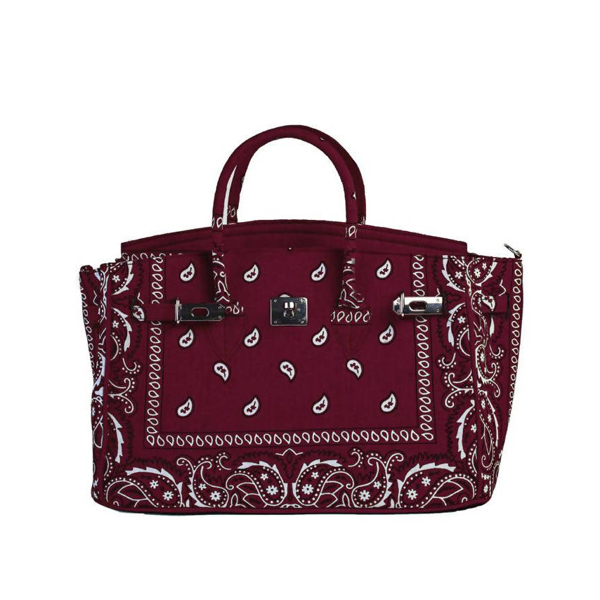 Ostrich Pattern Birkin Inspired Handbag