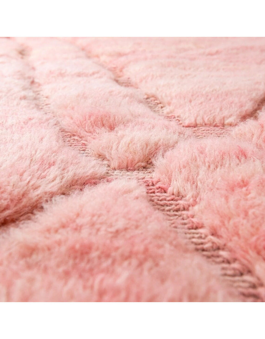 Beni Mrirt Moroccan Wool Yellow & Pink Rug