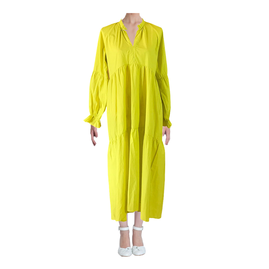 Yellow Flowy Dress MyTindy Yellow Flowy Dress MyTindy