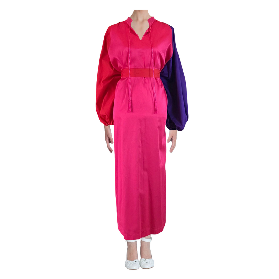 Pink, Purple and red Moroccan Dress
