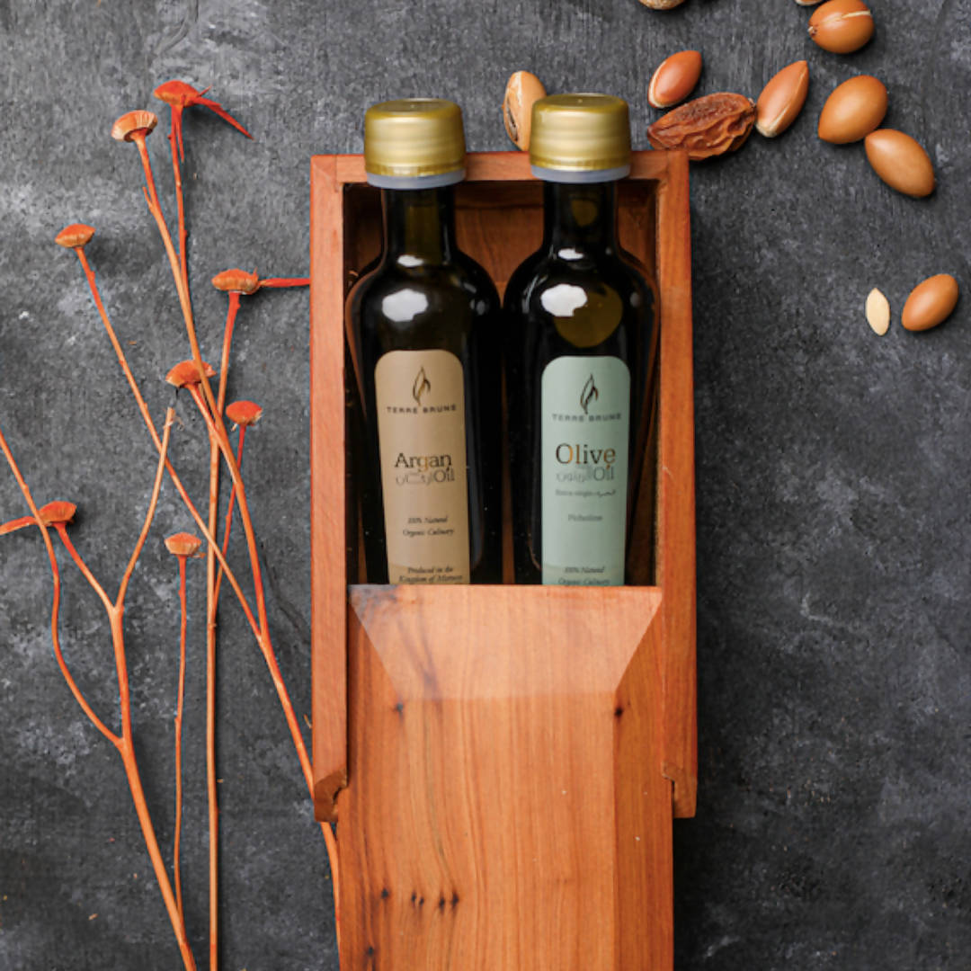 Olive and Argan Oil in Thuya Wood Discovery Box
