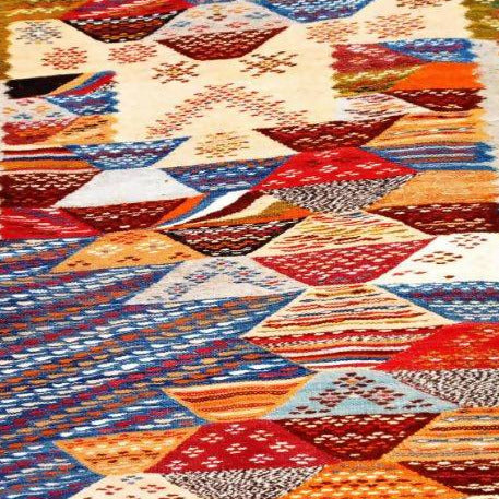 Corridor Moroccan Carpet "The Map VIII"-Coopérative Bakiz-MyTindy