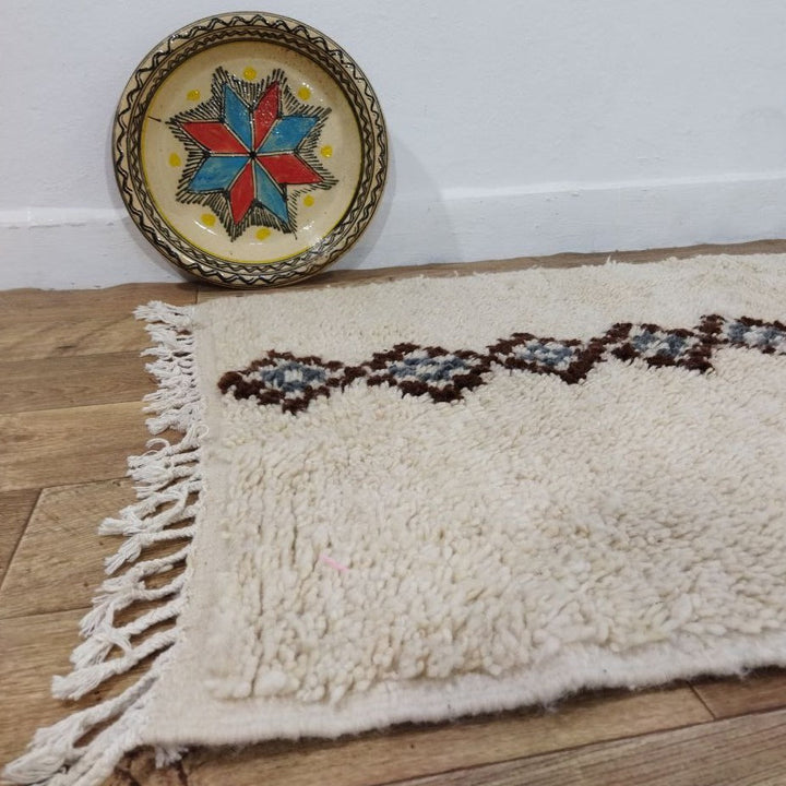 Moroccan rug Beni Ouarain rug 2x4 ft Handmade rug Berber rug