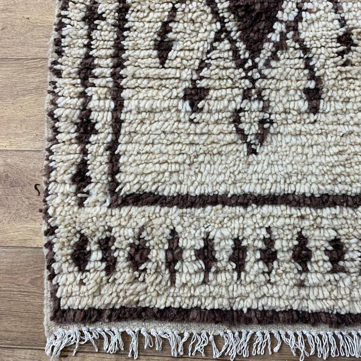 Moroccan rug Beni Ouarain rug 2x13 ft Handmade rug Berber rug