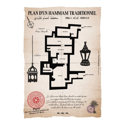 Plan of a traditional Hammam (1) Poster