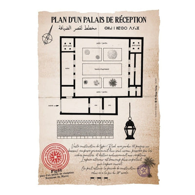 Plan of a "Palais de réception" Poster
