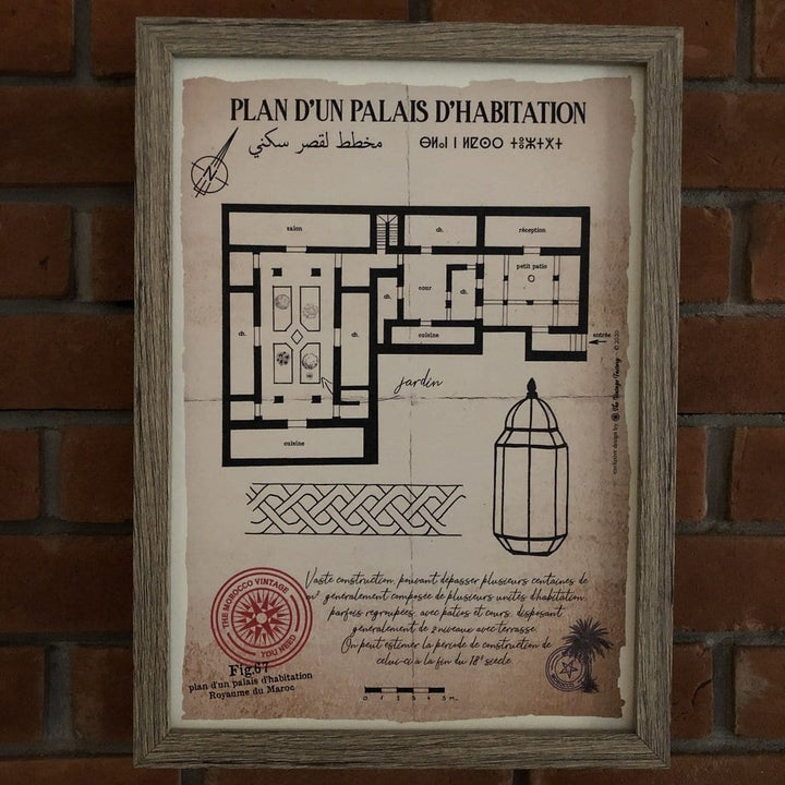 Plan of a "Palais d'habitation" Poster