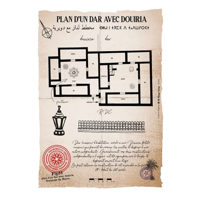 Plan of a "Dar with Douiria" Poster