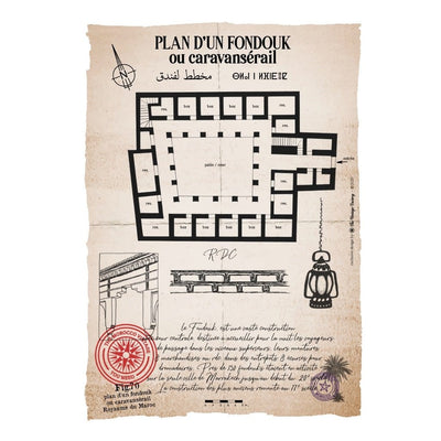 Plan of a "Fondouk" Poster
