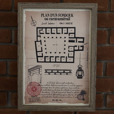 Plan of a "Fondouk" Poster