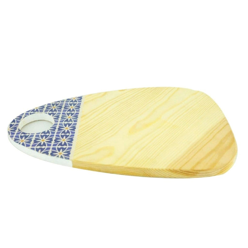 Red Wood Oval Cheese Board with Arabic Patterns-Maison Bagan-MyTindy