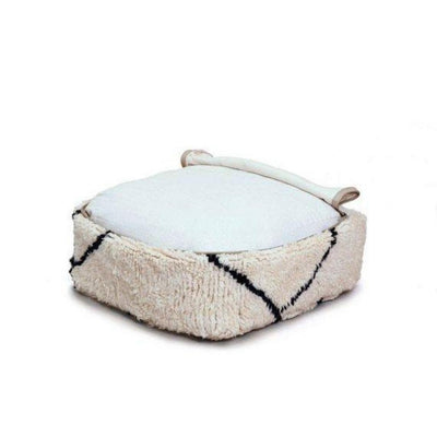 Beni Ourain Black and White Ottoman-The Label-MyTindy