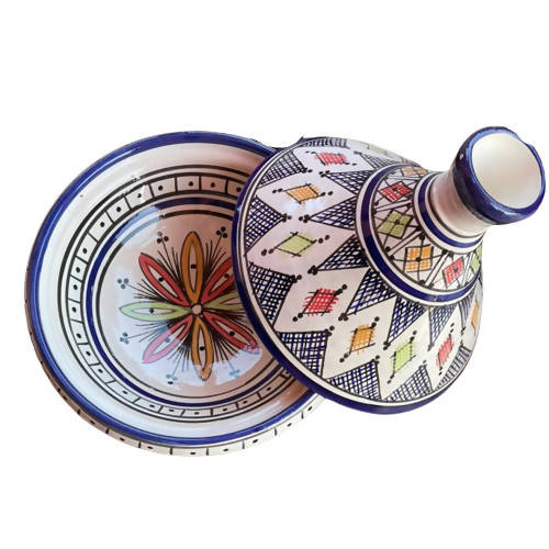 21 cm - rainbow Moroccan Tajine