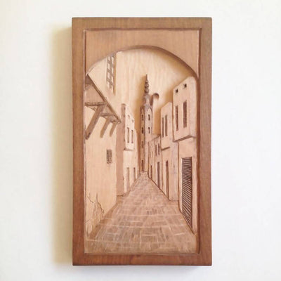 Relief carved panel of the medina-woodcarvingsart-MyTindy