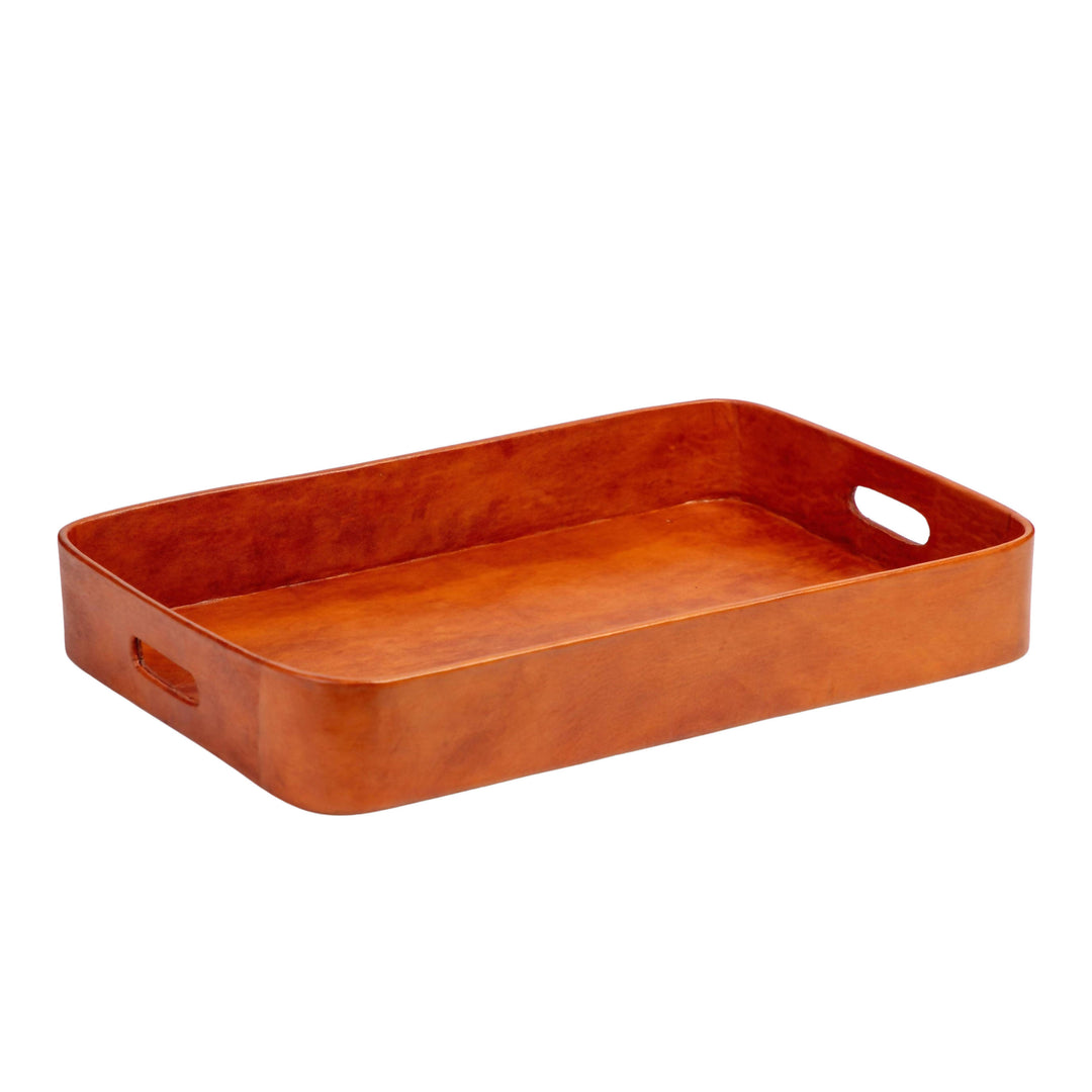 Rectangular leather Tray