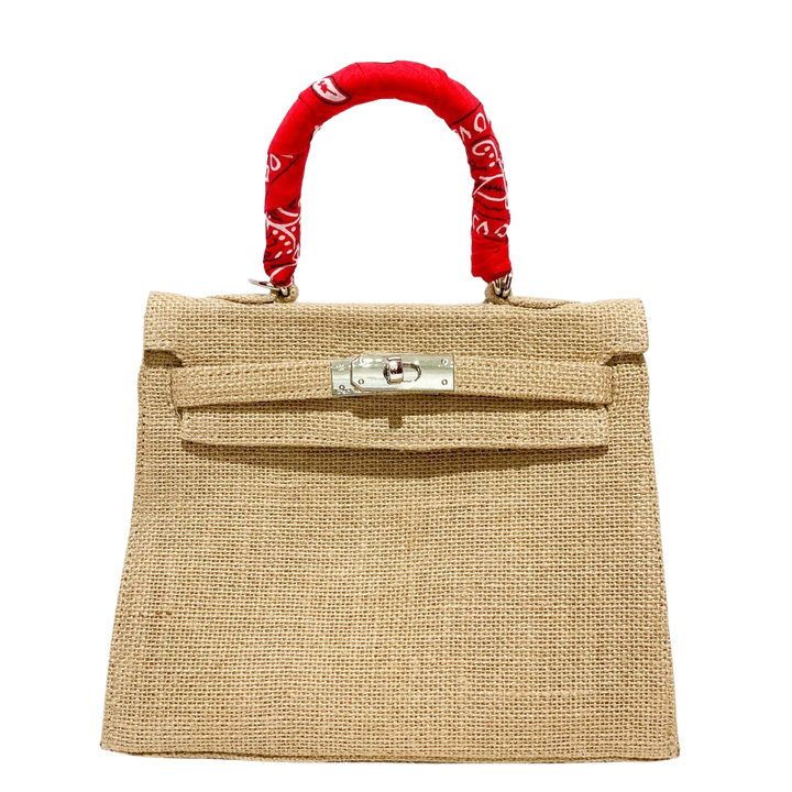 Mini Kelly Style Jute Bag-Museo Factory-MyTindy