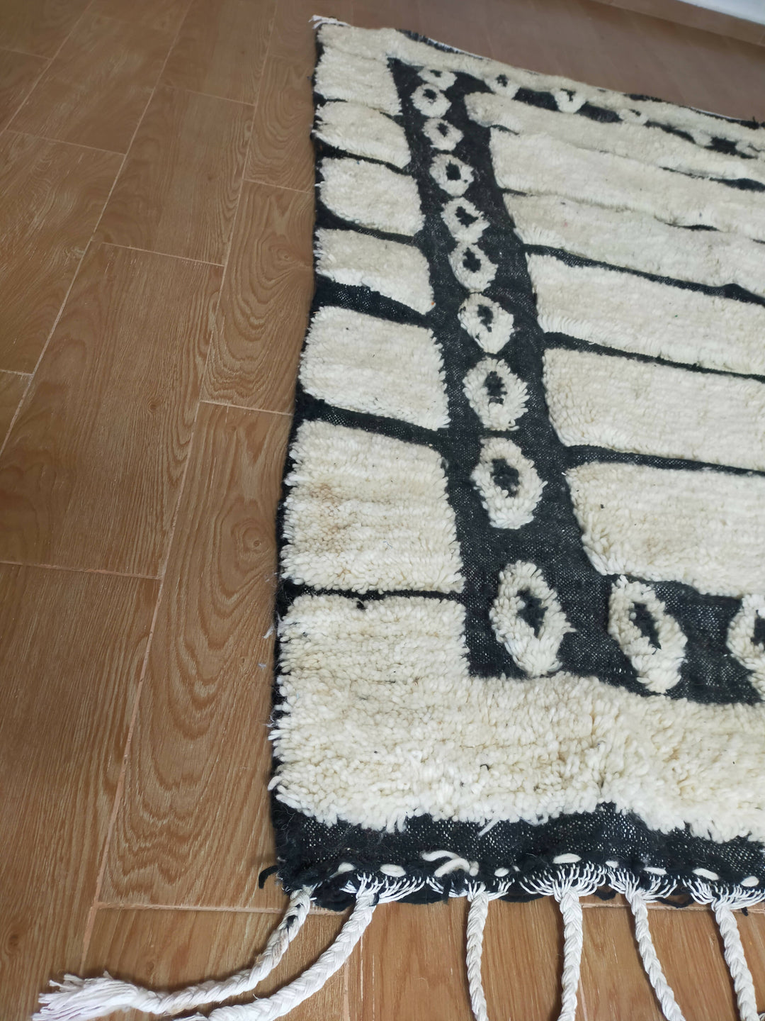 Handmade Berber Carpet - Black and White