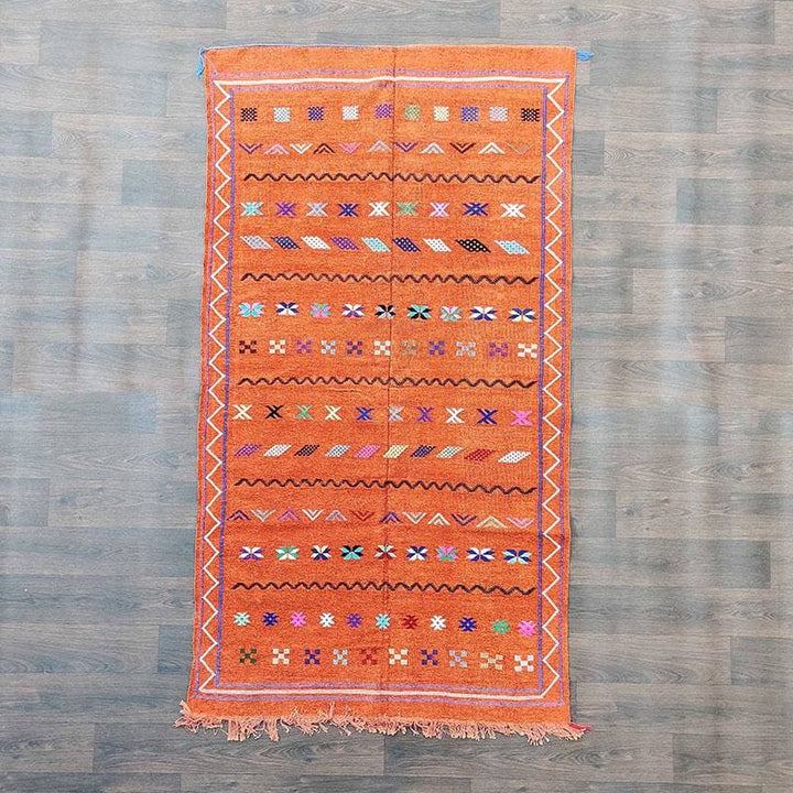 Tapis Marocain Ethnique Orange <br> 130x240 cm