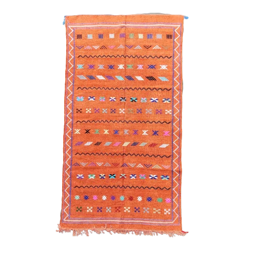 Tapis Marocain Ethnique Orange <br> 130x240 cm