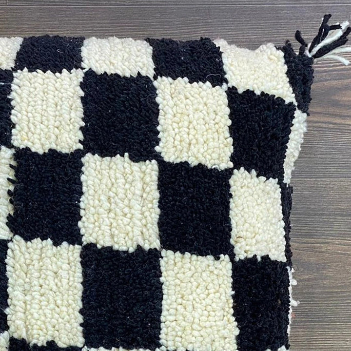 Berber Pillow Black Checkered