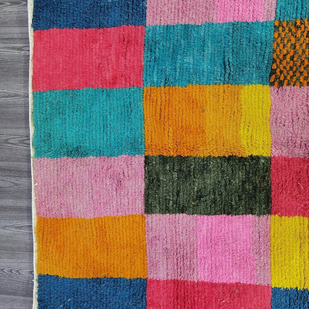 Handmade Boujaad Moroccan Wool Rug - Elevate Your Space with Multicolor Elegance