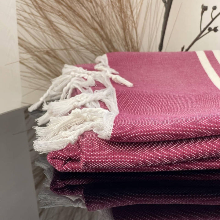 Burgundy Moroccan Towel