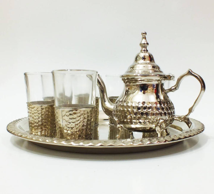 Service à thé marocain de luxe, ensemble de 8