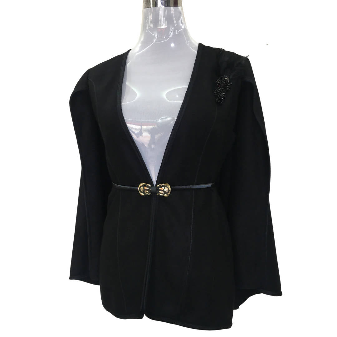 Modern Cashmere Black Cape – MyTindy