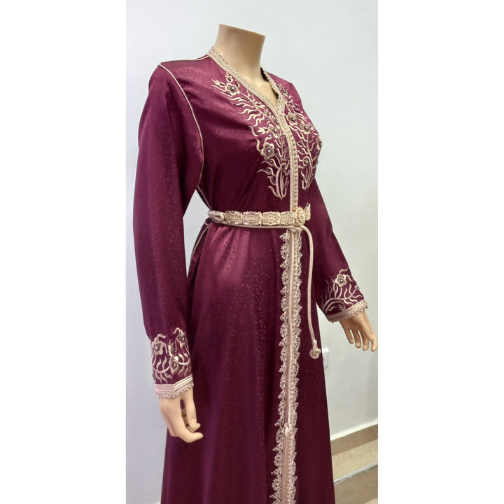Burgundy Bell Shaped Kaftan