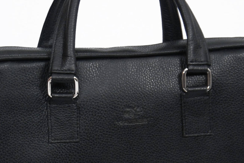 Black handmade leather computer bag-YADEST-MyTindy