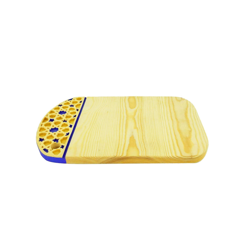 Wooden Oval Cheese Board with Arabic Patterns-Maison Bagan-MyTindy